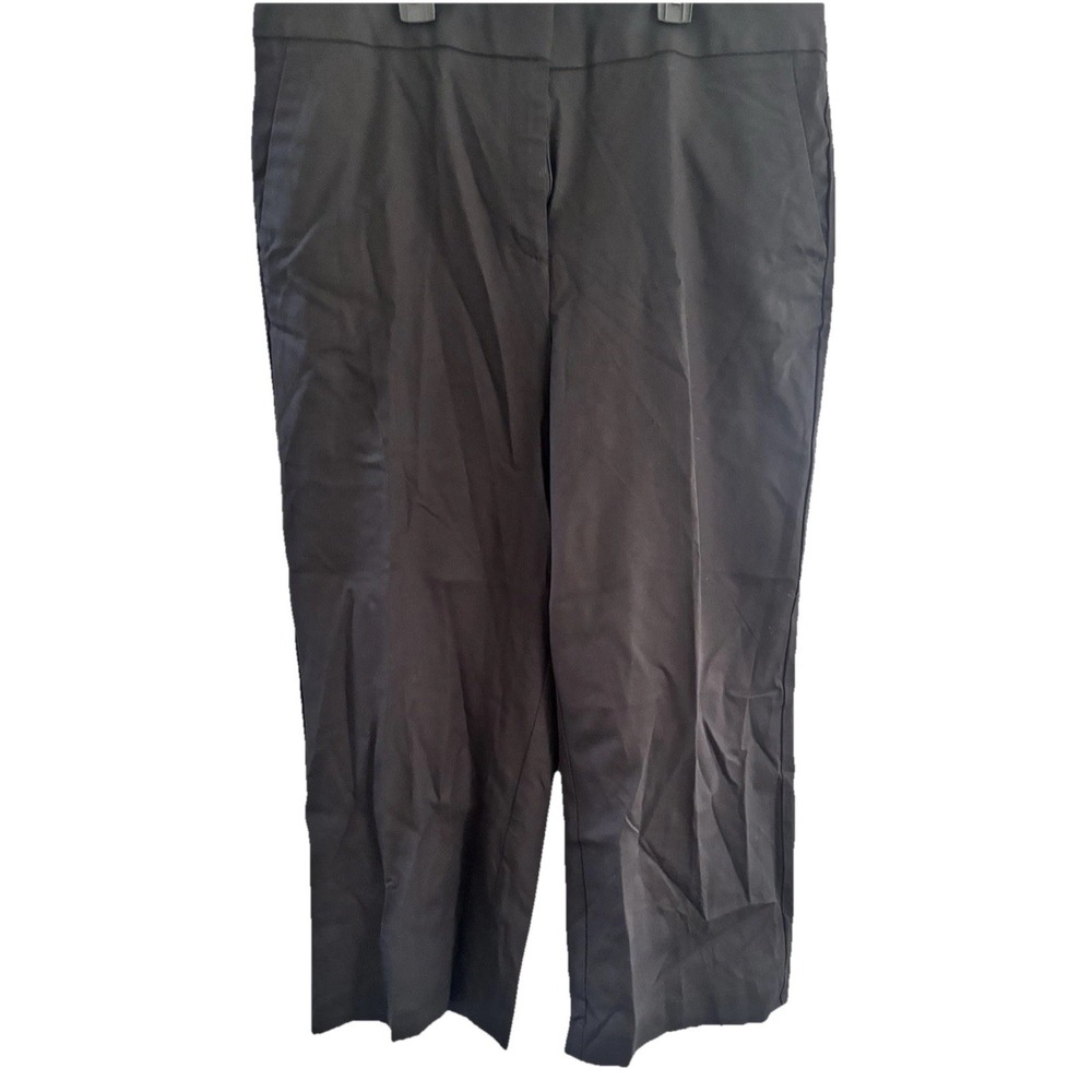 LOFT Outlet Women's 16 Black High Rise Slim Wide Leg Crop Straight Leg Pants NWT